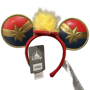 NWT Disney Captain Marvel Higher Further Faster Mohawk Mouse Ears Headband 2022